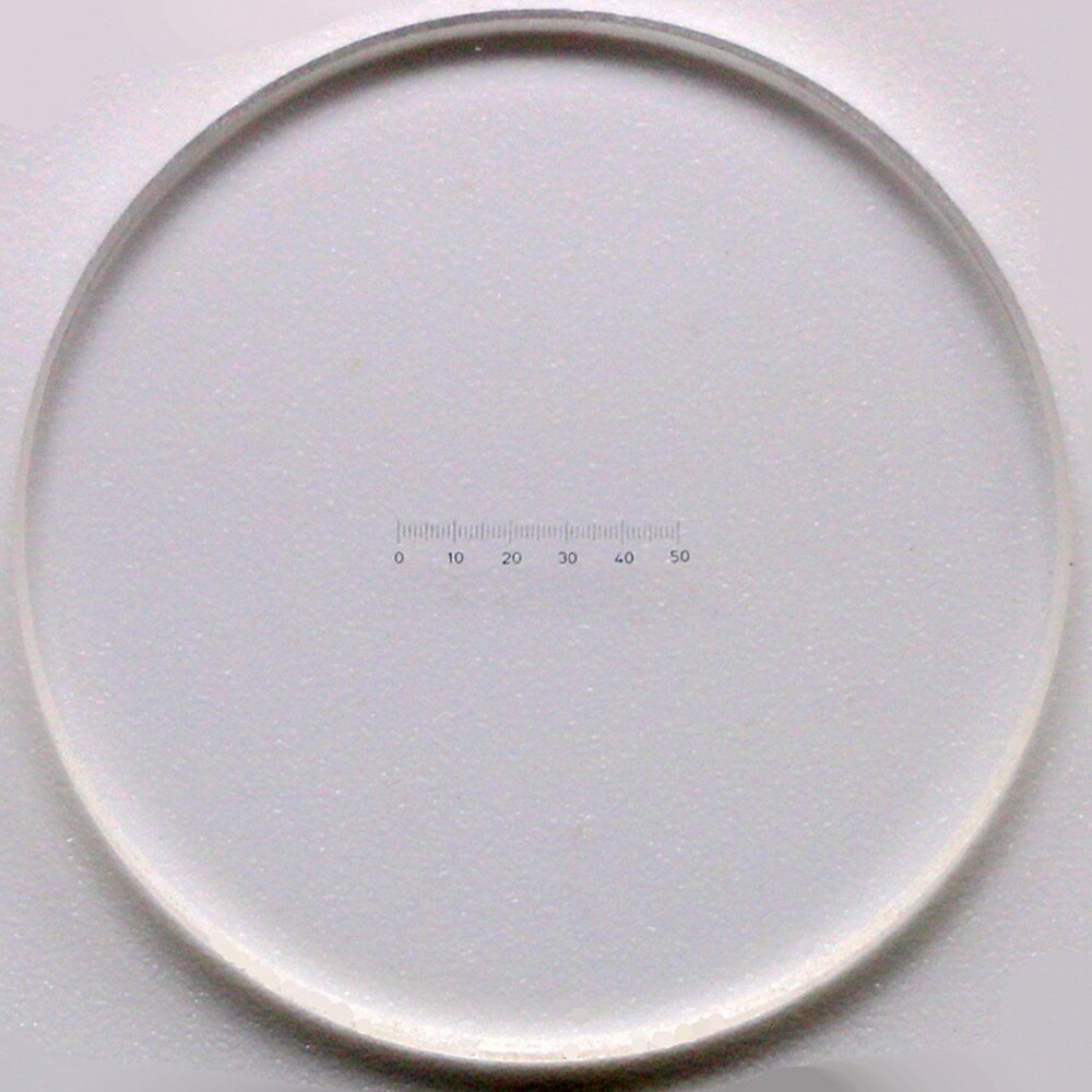 1pc Optical Glass Microscope Eyepiece Reticle Cross Line Ocular Graticula Micrometer Grid Calibration Slide for Measurement