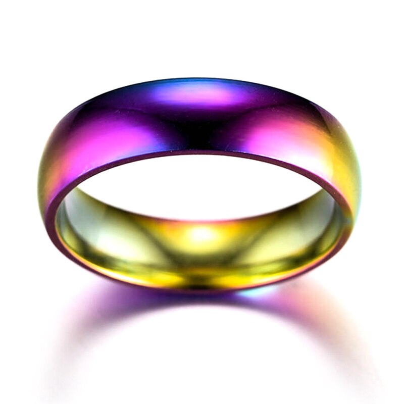 1 pçs masculino feminino 16-23mm arco-íris anel de aço titânio perder peso anel fino terapia magnética cuidados de saúde jóias