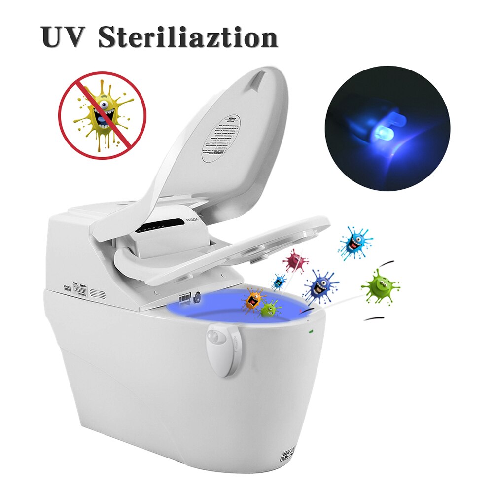 Induction Toilet Lamp UV Sterilizer Germicidal Disinfection UVC LED Lamp LED RGB Purple Light Toilet Closestool Lamp Night Light