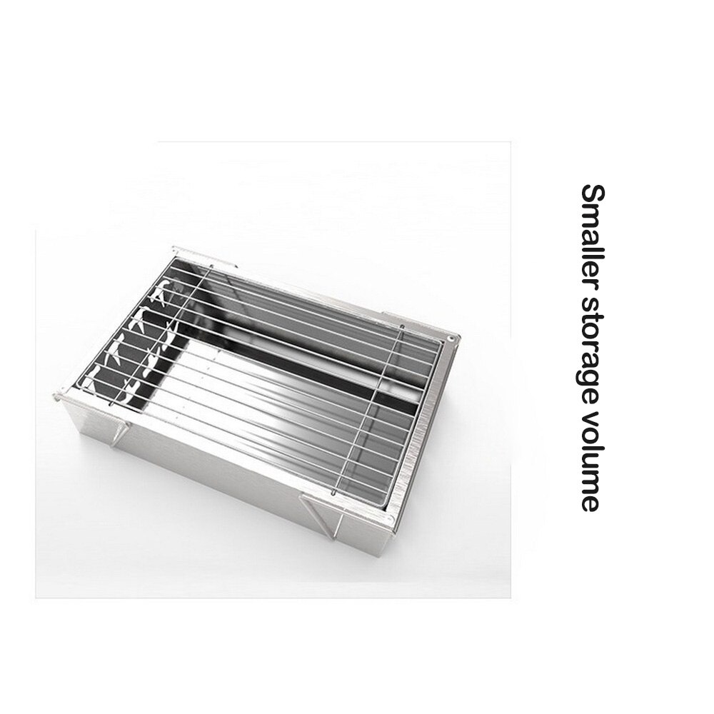 dauerhaft Edelstahl Mini Grill Klapp Grill Grill Küche Zubehör draussen Lager Picknick Werkzeug mit EINEM Tragbaren Rucksack