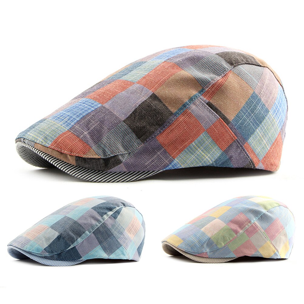 Winter Hoed Mannen Casual Mode Katoen Baretten Outdoor Geruite Tong Cap Dad Hoed Trucker Cap Mannen Vissen