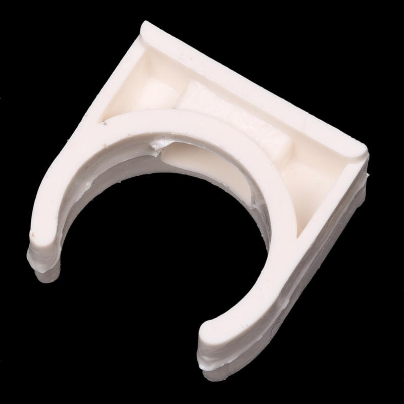 10 Pcs 20mm Diameter White PVC Water Supply Pipe Clamps Clips Fittings
