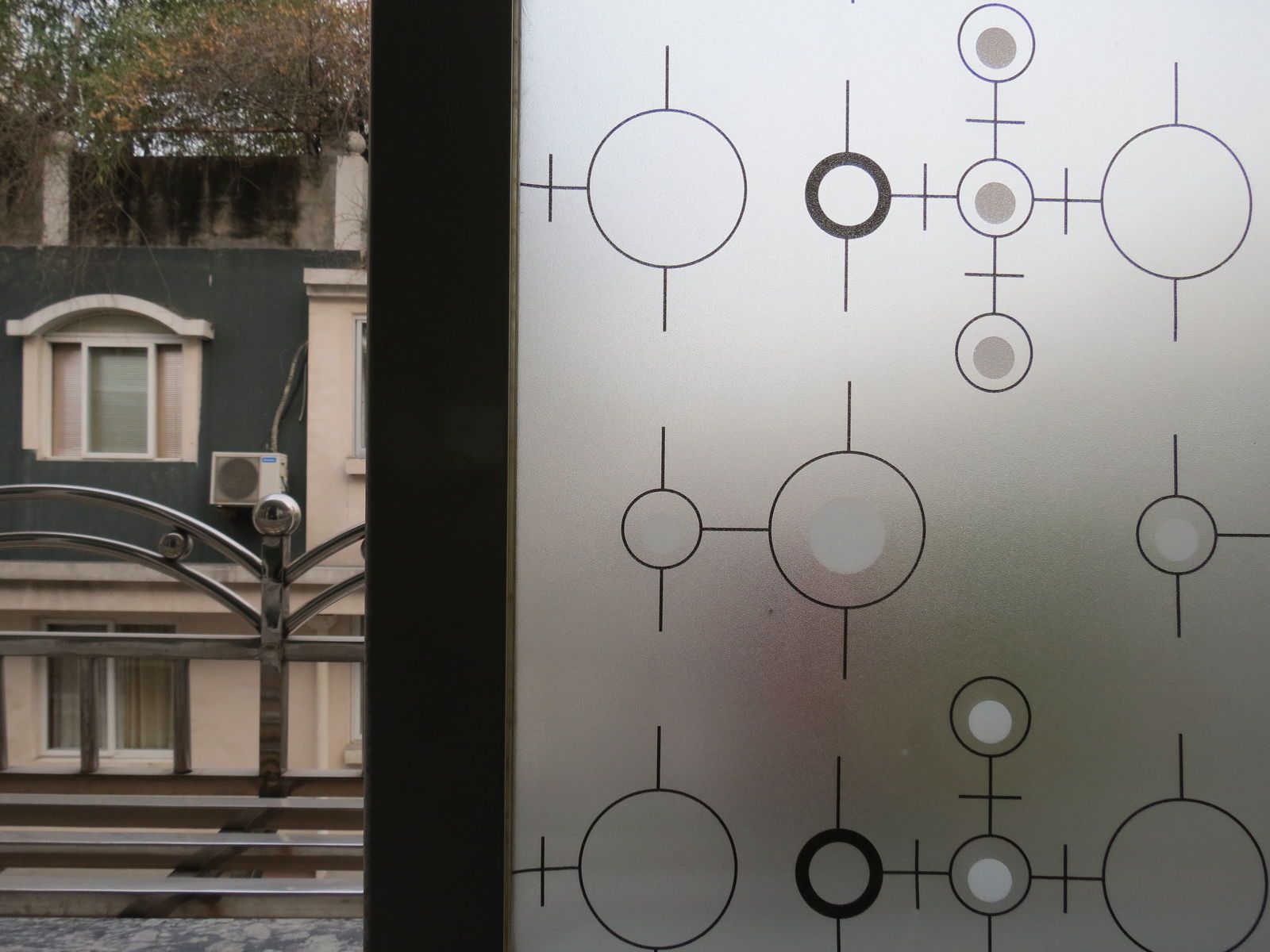 Nyeste 2m x 45cm vindue dør privatliv film værelse badeværelse hjemme glas klistermærke pvc frostet: Cirkel