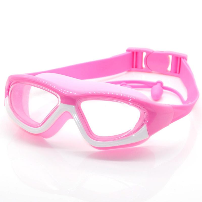 Professionele Zwembril Kinderen Zwemmen Bril W/Oordopjes Anti-Fog Uv Siliconen Waterdicht Zwemmen Brillen Kinderen: 1