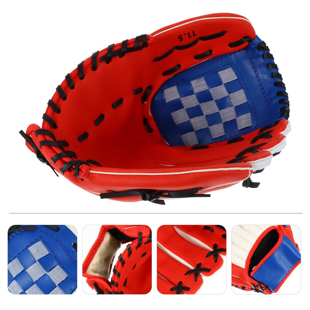 1Pc Pitcher Infielder Handschoen Honkbal Handschoen Sport Batting Handschoen Beschermende Handschoen: Red M