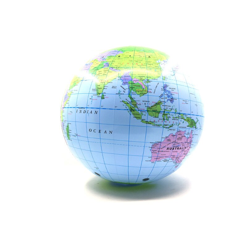 30cm Inflatable Globe World Earth Ocean Map Ball Geography Learning Educational Beach Ball Kids Toy home Office Decoration 1pcs