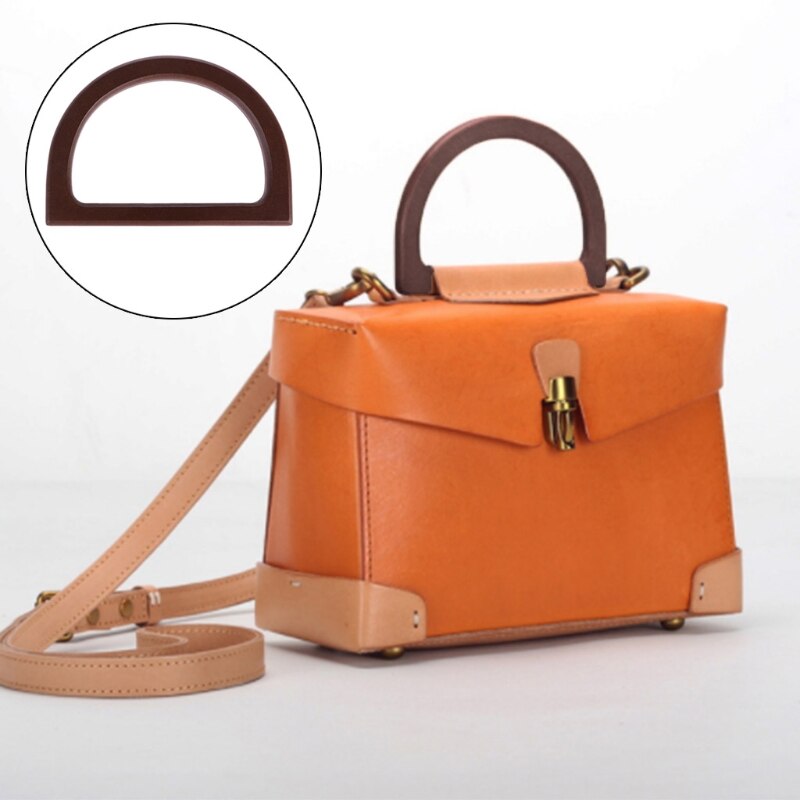 1pc Wooden Handle Replacement DIY Handbag Purse Frame Bag Accessories Style Wooden Bag Frame