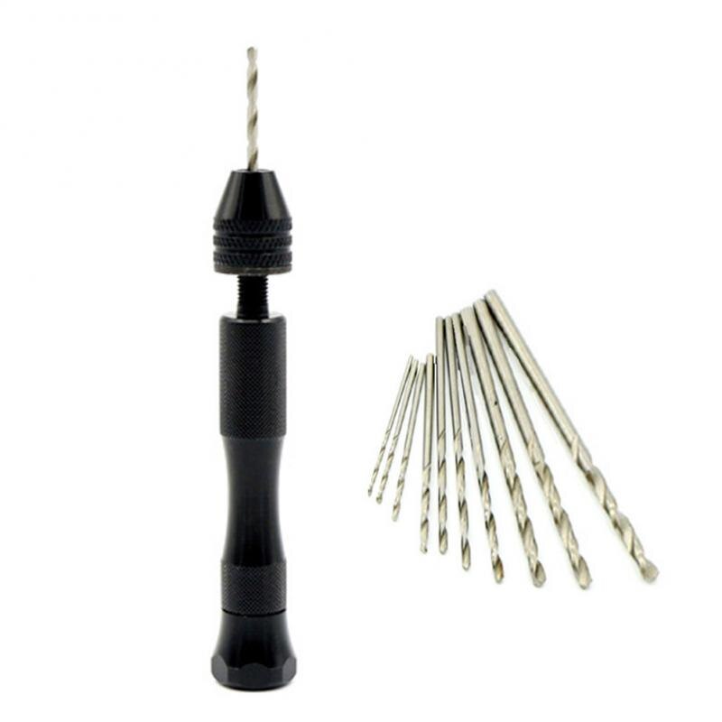 Manual Mini High Speed Steel Rotary Hand Tool Drill Bit With Twist Drills For Drilling Of Wood Carving Rotary Tool Kit