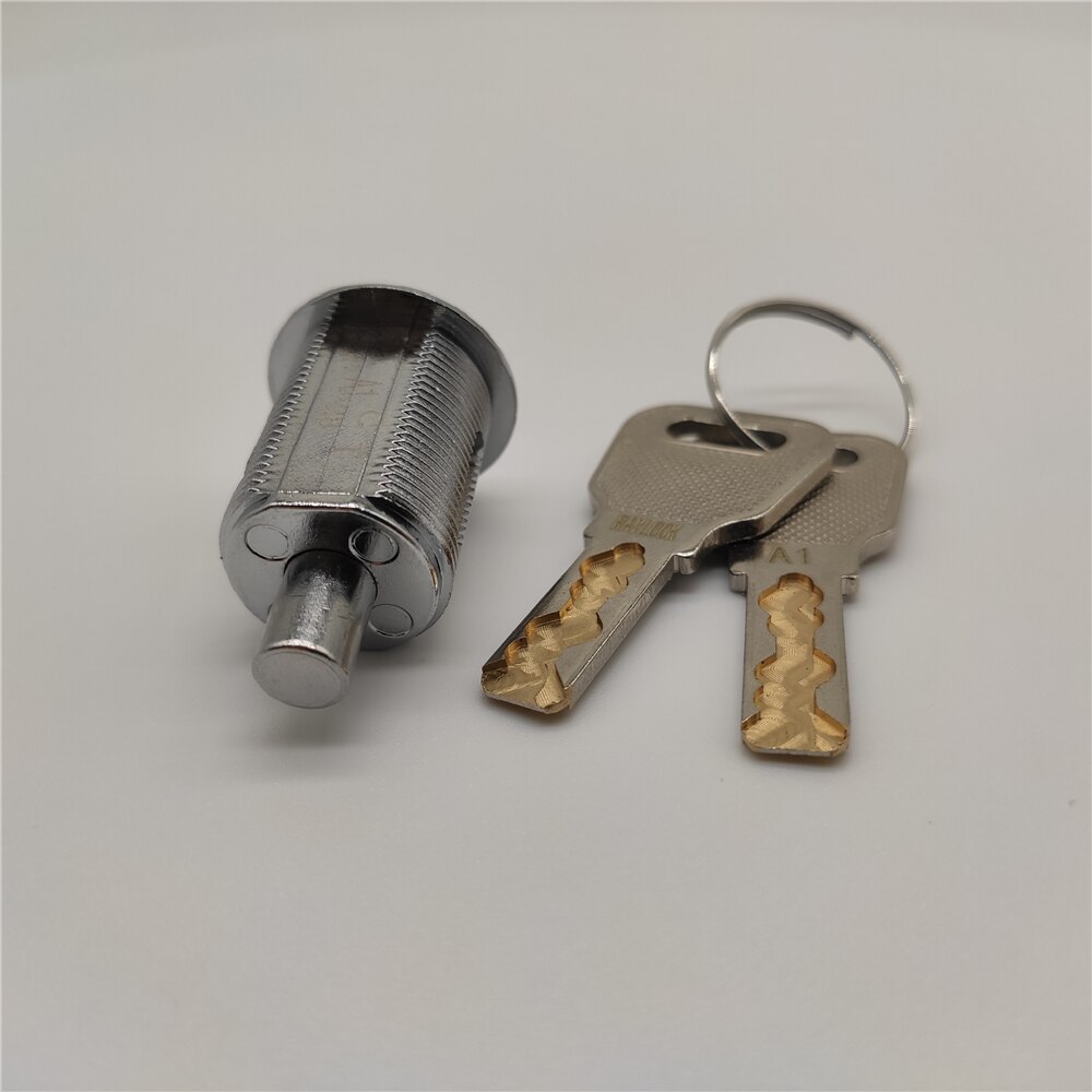 flat disc key security cabinet push lock M19 lock cylinder chrome plated