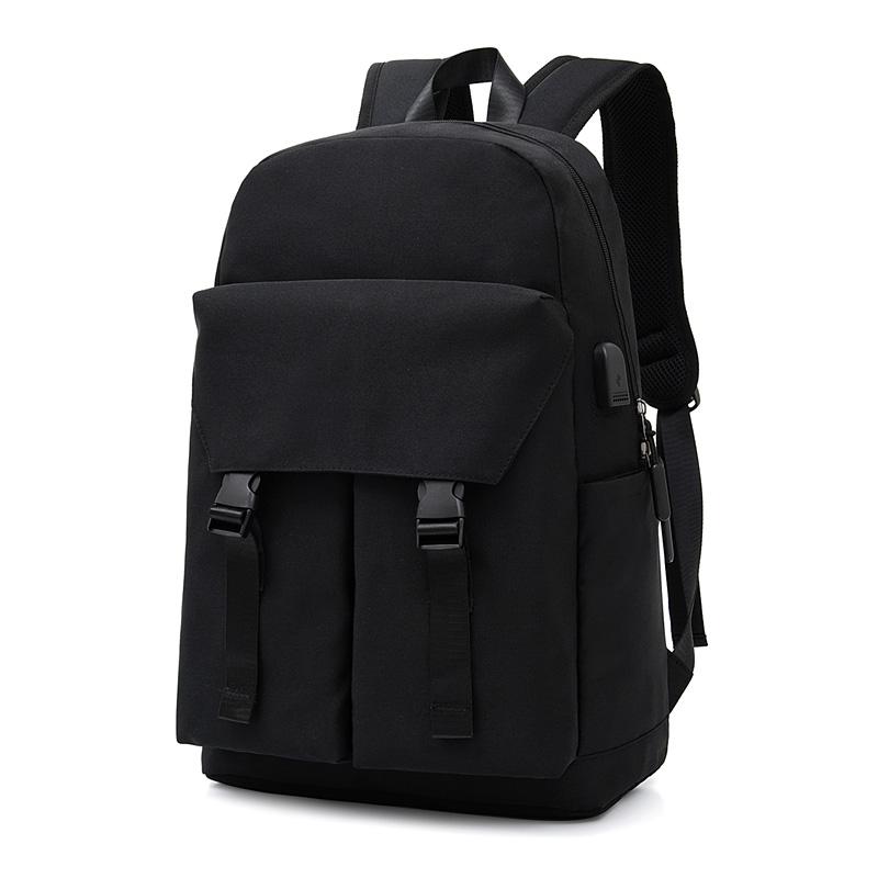 Negócios 15 polegada portátil mochila impermeável anti-roubo mochila mochila escolar mochila para homens plecaki meskie: Black