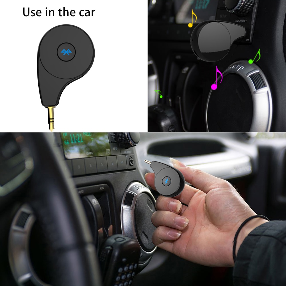 Bluetooth 4.2 AUX handsfree car Kit wireless music Receiver Audio adapter 3.5mm Plug Output for iphone and home bose speaker