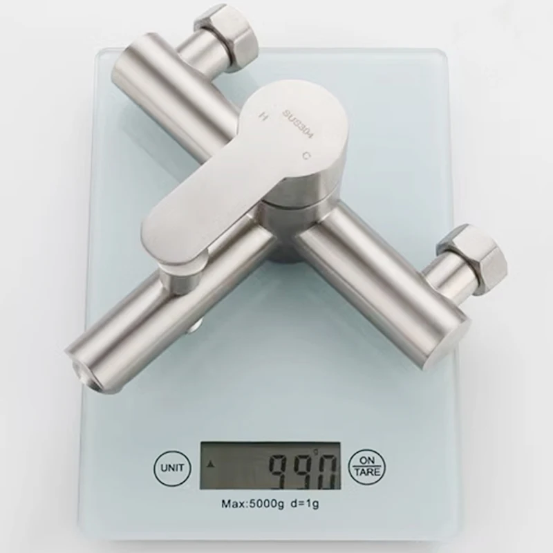 Douchekraan van roestvrij staal 304, warm- en koudwaterkraan, badkamerset, luxe voor het wassen van meubels, mixers, woonaccessoires