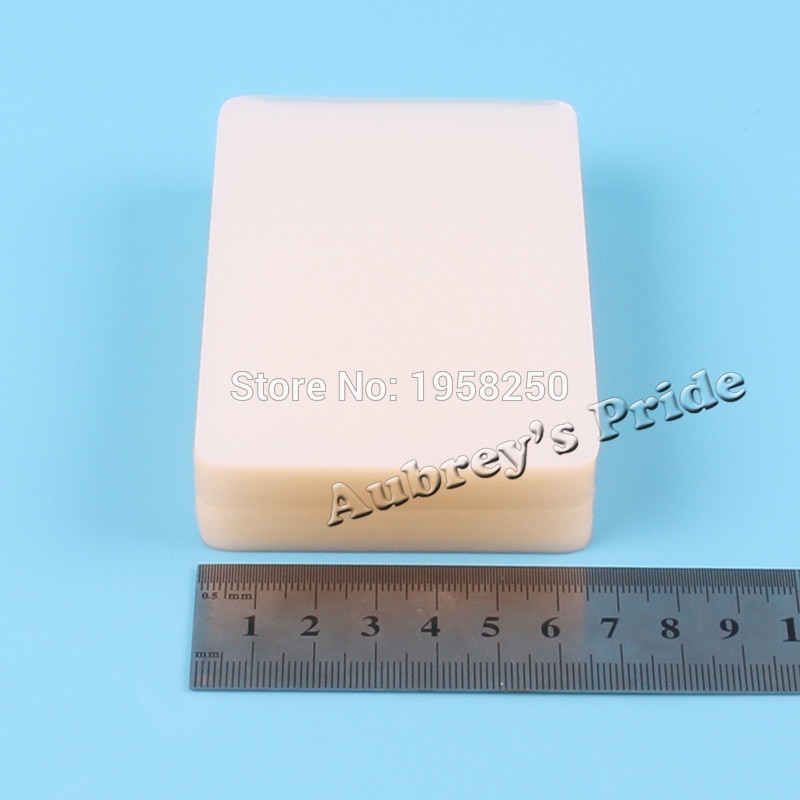Thin 50mic(2mil) 100pcs 95x66mm PVC Clear Glossy 2Flaps Laminating Pouch Film Name Card Protect for Laminator