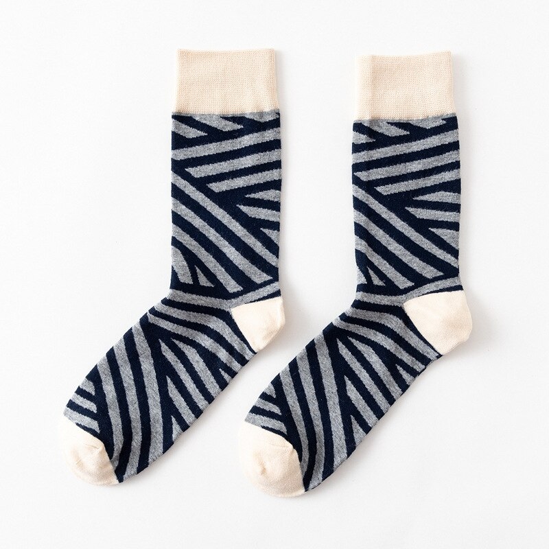 Calcetines cómodos con estampado de tiburón para hombre, medias divertidas de estilo casual, ideal para monopatín o boda, con diseños geométricos,: 27