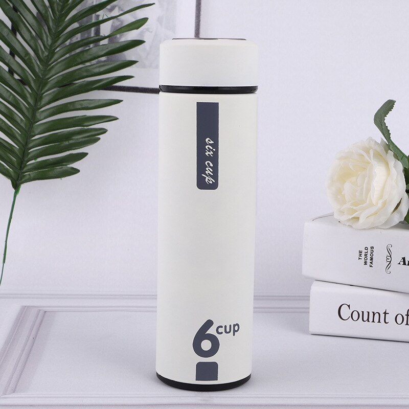 Double Wall Stainless Steel Vacuum Flasks 500ml Thermos Cup Coffee Tea Milk Travel Mug Thermo Bottle Thermocup: white