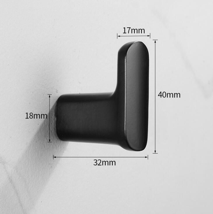 Kleine messing badkamerhaak zwart/goud/chroom 3 kleuren kapstokhaak slaapkamer ophanghaak