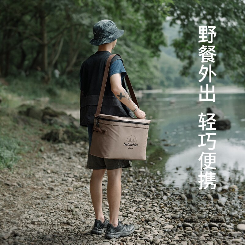 Naturehike 20L Outdoor Thermal Insulation Ice Pack Portable PVC Picnic Bag For Camping And Travel Cold Storage Heat Preservation