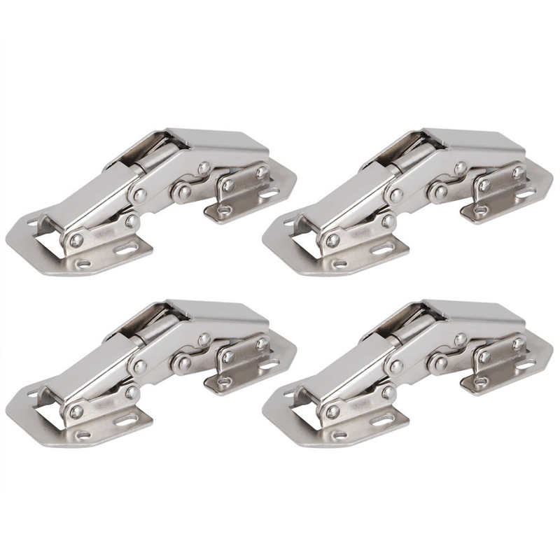 sliding door lock with sliding 4Set Cabinet Hinges Bridge Shaped Door Hinge Kit for Cupboard Closet Wardrobe
