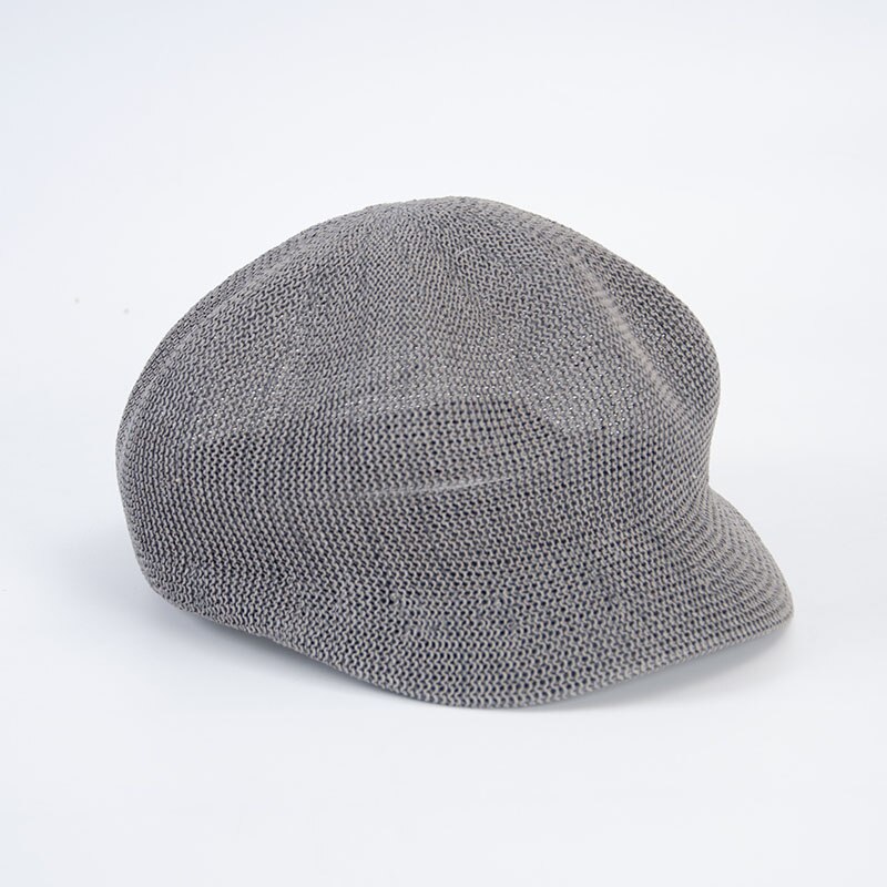 Octagonal Cap Straw Women Summer Thin Newsboy Cap Painter Adjustable Rope Knitted Beret Mesh Breathable Boinas Para Mujer: Khaki