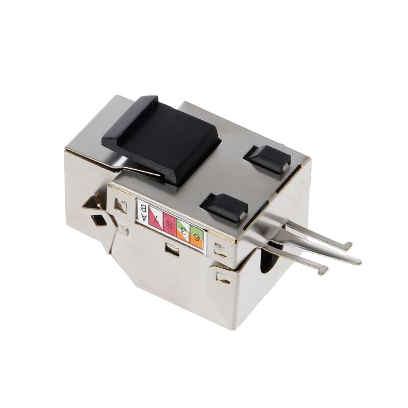 1Pc RJ45 Keystone Cat6 Shielded FTP Copper Alloy UTP Network Module Keystone Jack Network Connector Adapter Information Socket