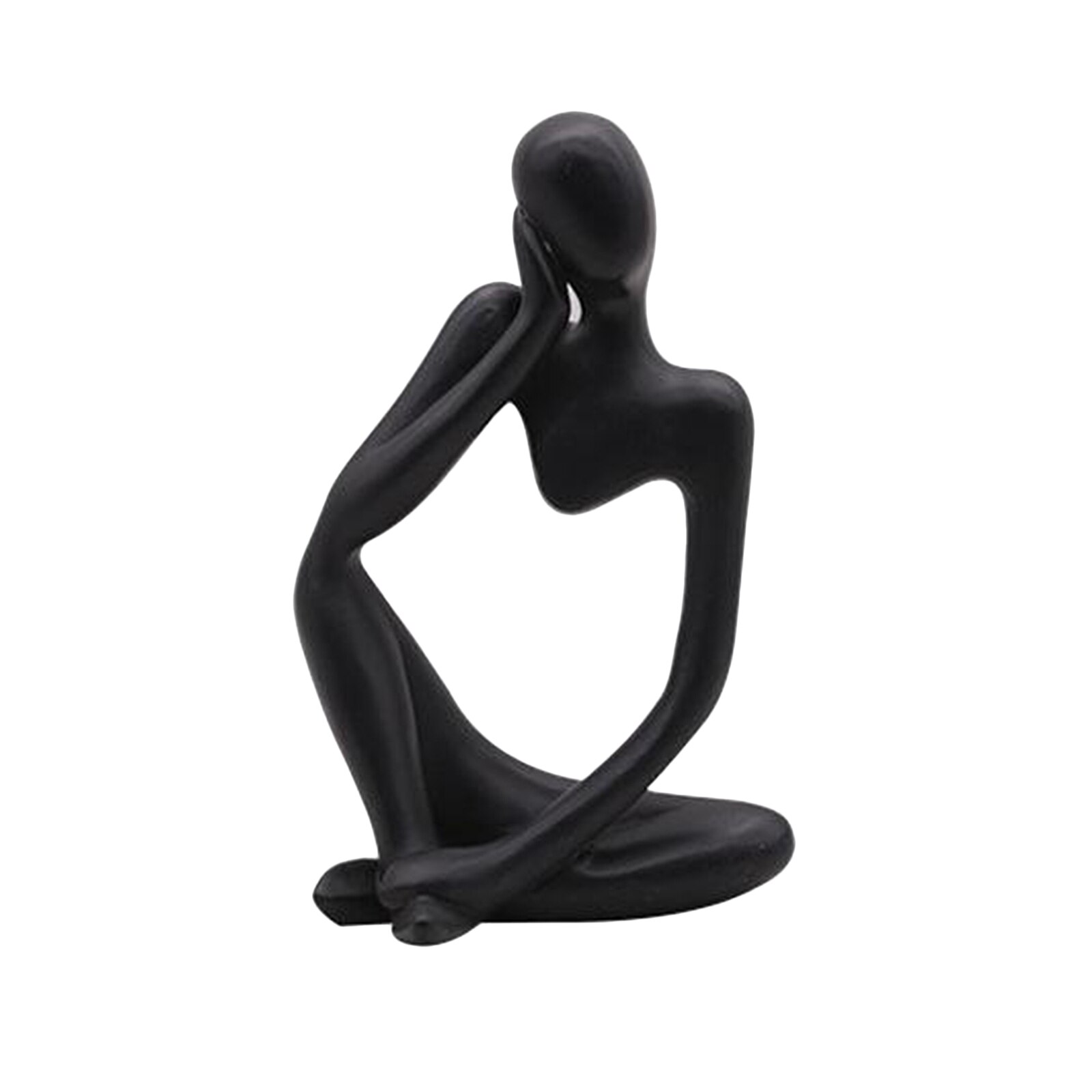 Abstract Denker Sculptuur Hars Beeldje Tekens Denken Mensen Ambachten Ornamenten Zandsteen Standbeelden Home Decor: Black Left