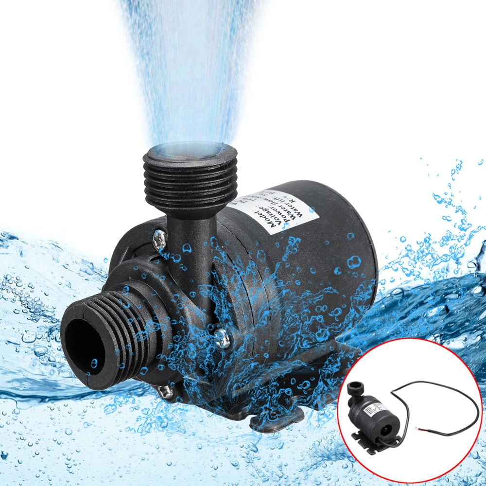Mini Submersible Water Pump Ultra Quiet Mini DC 12V 19W Lift 5M 800L/H Waterproof Brushless Pump Motor Submersible Water Pump