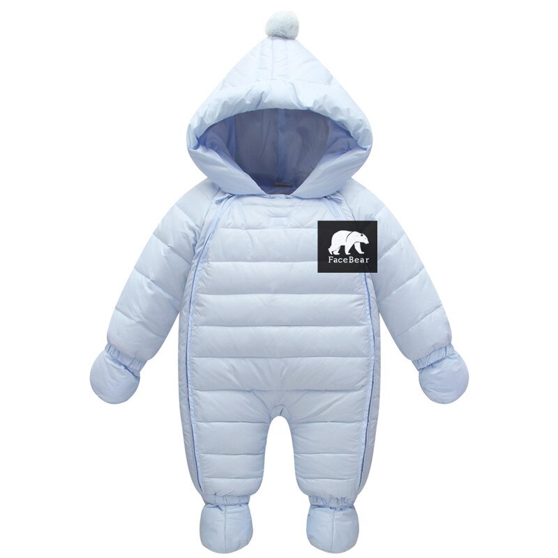 Leuke Winter Baby Jumpsuits Met Handschoen Laarzen 6-24M Kinderen Kostuum Voor Een Jaar Baby Jas down Baby Jongen Jas Voor Meisjes: blue / 18m