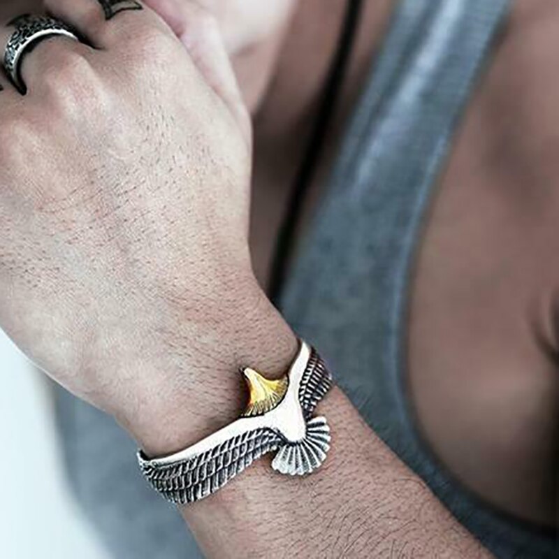 Vintage Eagle Armband Manchet Open Verstelbare Bangle Creatieve Wildlife Sieraden Cadeau Voor Vriendje Valentine Armbanden Armbanden