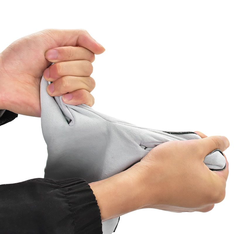 Erweiterte Schweißhandschuhe mit feuerfestem Gewinde, wärmeisolierend, verbrühungsbeständig, hochtemperaturbeständig