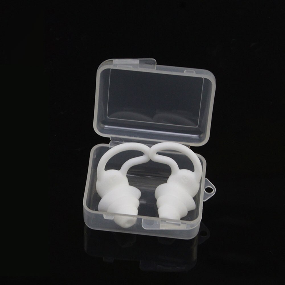 Soft Silicone Anti Noise Ear Plugs Sound Insulation Hear Protect Earplugs for Travel Swimming Sleep Noise Reduction Earplug: 02 White