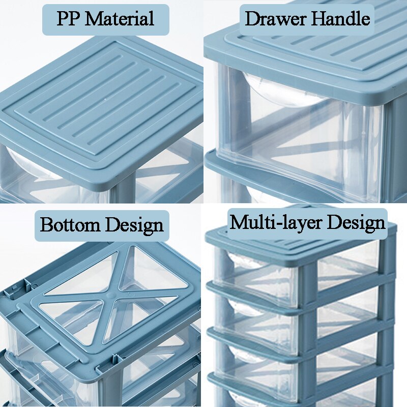 3 Layers Drawer Storage Box Desktop Cosmetic Storage Case Transparent Dustproof Jewelry Makeup Holder Home Office Organizer