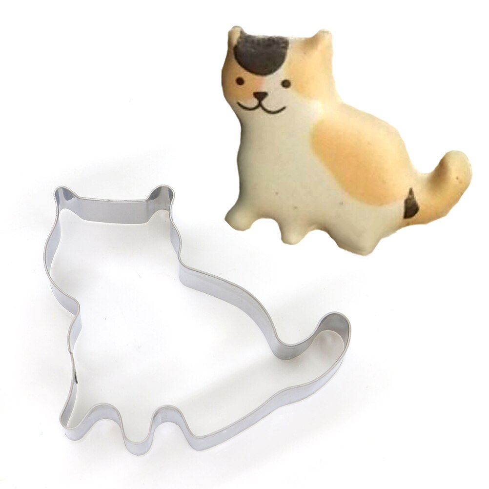 1pcs Cat Cookie Cutter Fast Stainless Steel Cut Biscuit Mold Cooking Tools Set Vegetable Chopper Kitchen Accessories: A