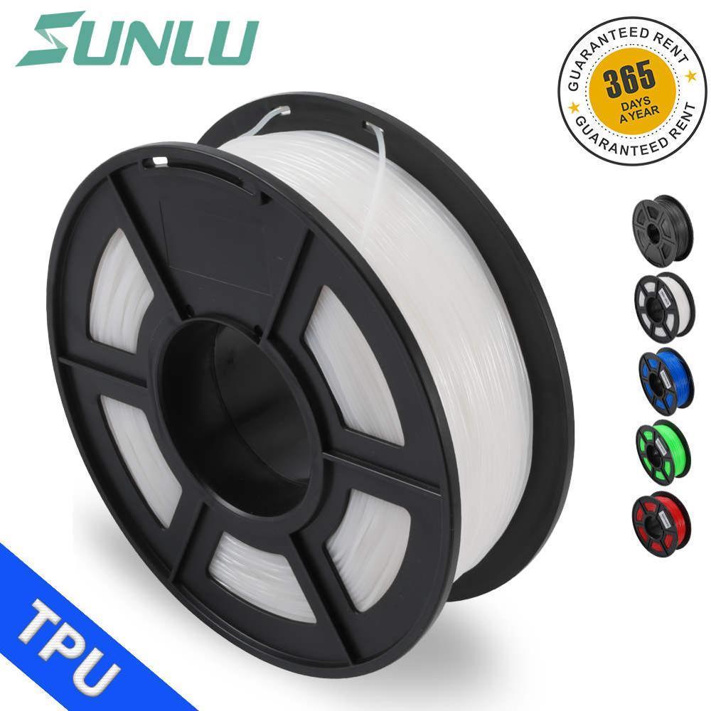 TPU flexibel Filament Für 3D Drucker 1,75mm Gute Für Druck freundlicher Schuhe Und Spielzeug SUNLU Hohe Quanlity TPU flexibel Filament: flexibel-Weiß