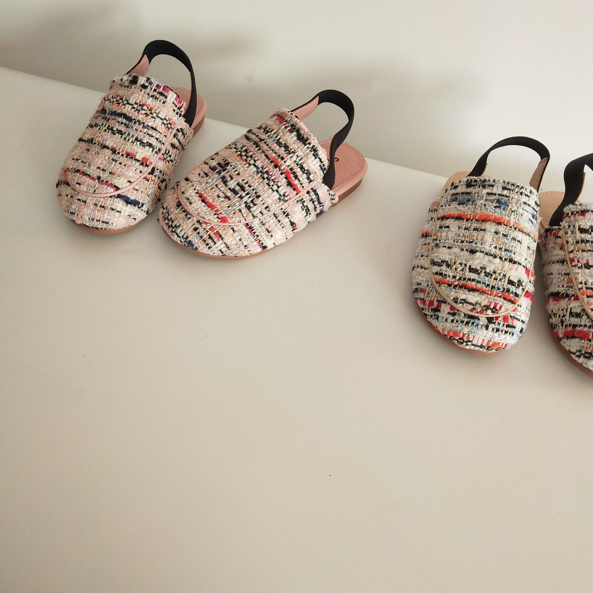 Mules de plage pour enfants, pantoufles de princesse pour bébés filles, chaussures de à bout fermé, pour l'extérieur, été