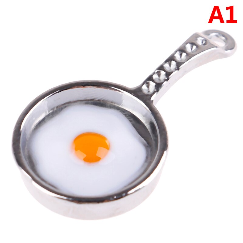1/12 Scale Dollhouse Miniature Frying Egg Pans for 12th Dolls House Kitchen Accessories Doll House Decor: 1