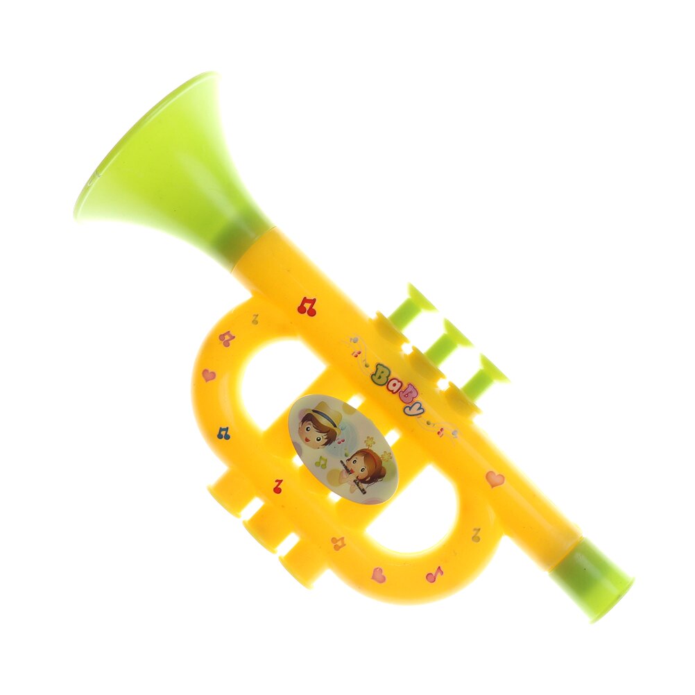 1 stk børne trompet legetøj tegneserie plastik spille medium instrument baby musik legetøj lxx