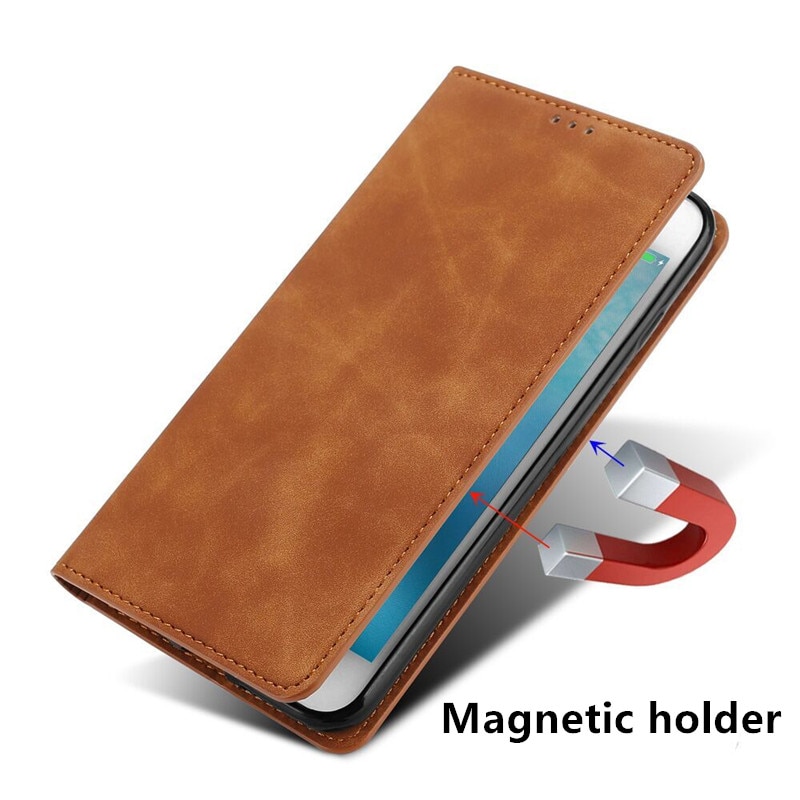 Luxury PU Leather Magnetic Phone Bag Card Holder Cover For Xiaomi Mi10 Lite Case For Xiaomi Note 10 Lite Flip Case Stand Holster