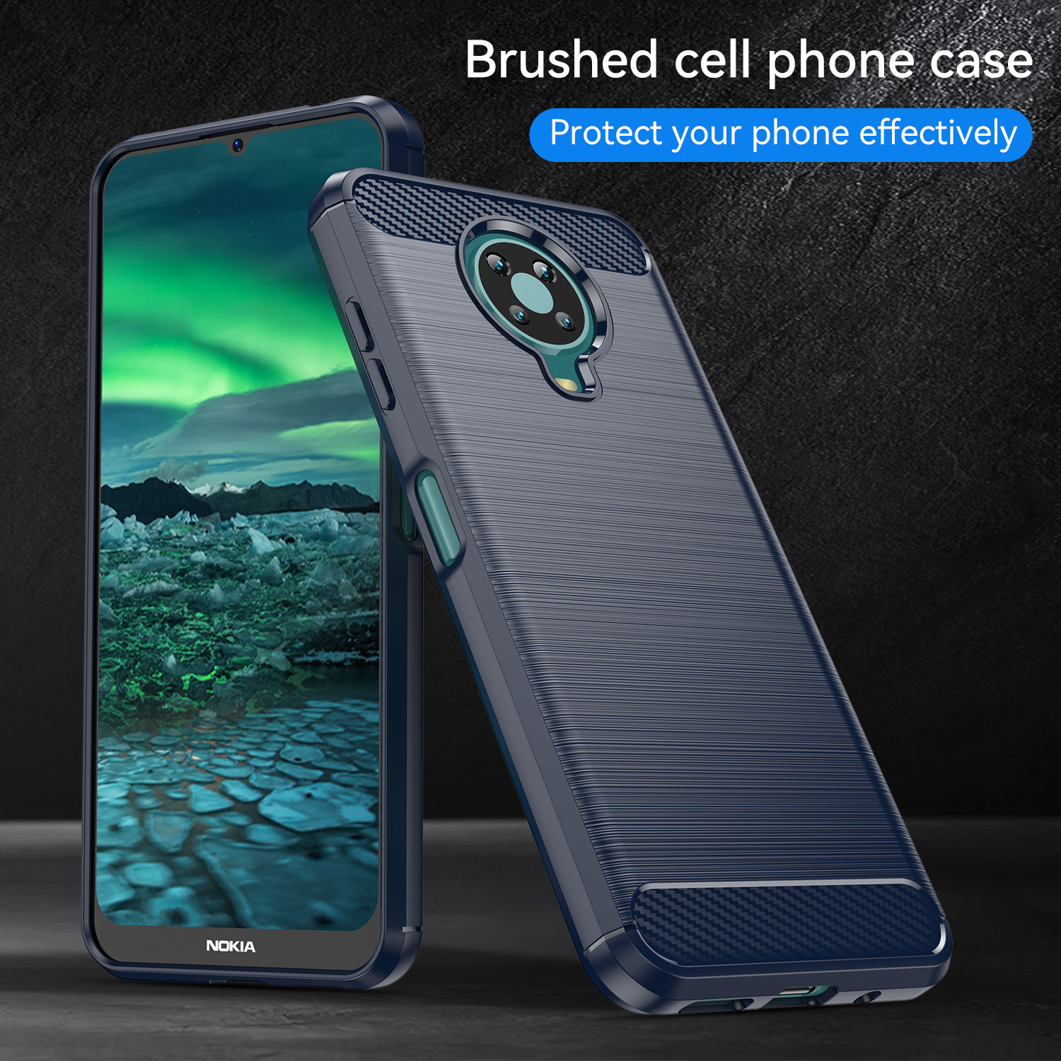 Silicone Case for Nokia G10 G20 G11 G21 G50 Shockproof Carbon Fiber Back Cover for nokia g60 g400 Soft Matte phone cases