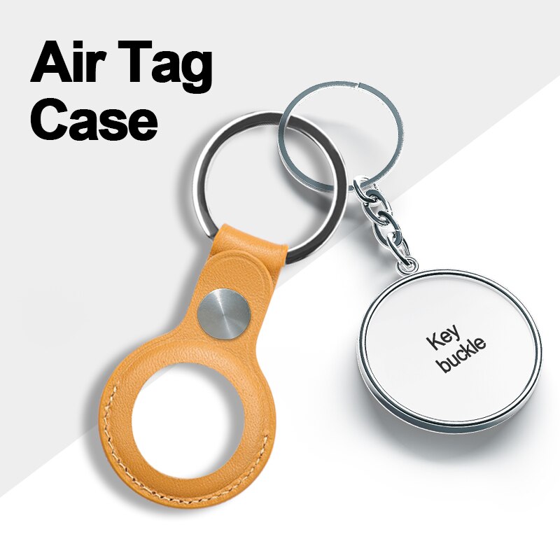 Nuove custodie protettive per Apple Airtag Tracker in pelle custodia portachiavi Airtag in Silicone anti-smarrimento Airtag Cover Leder