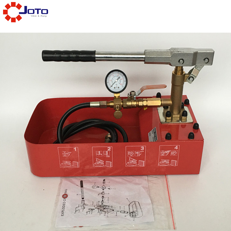 Red 50kg Manual Pressure Test Pump with PPR Pe Pipeline