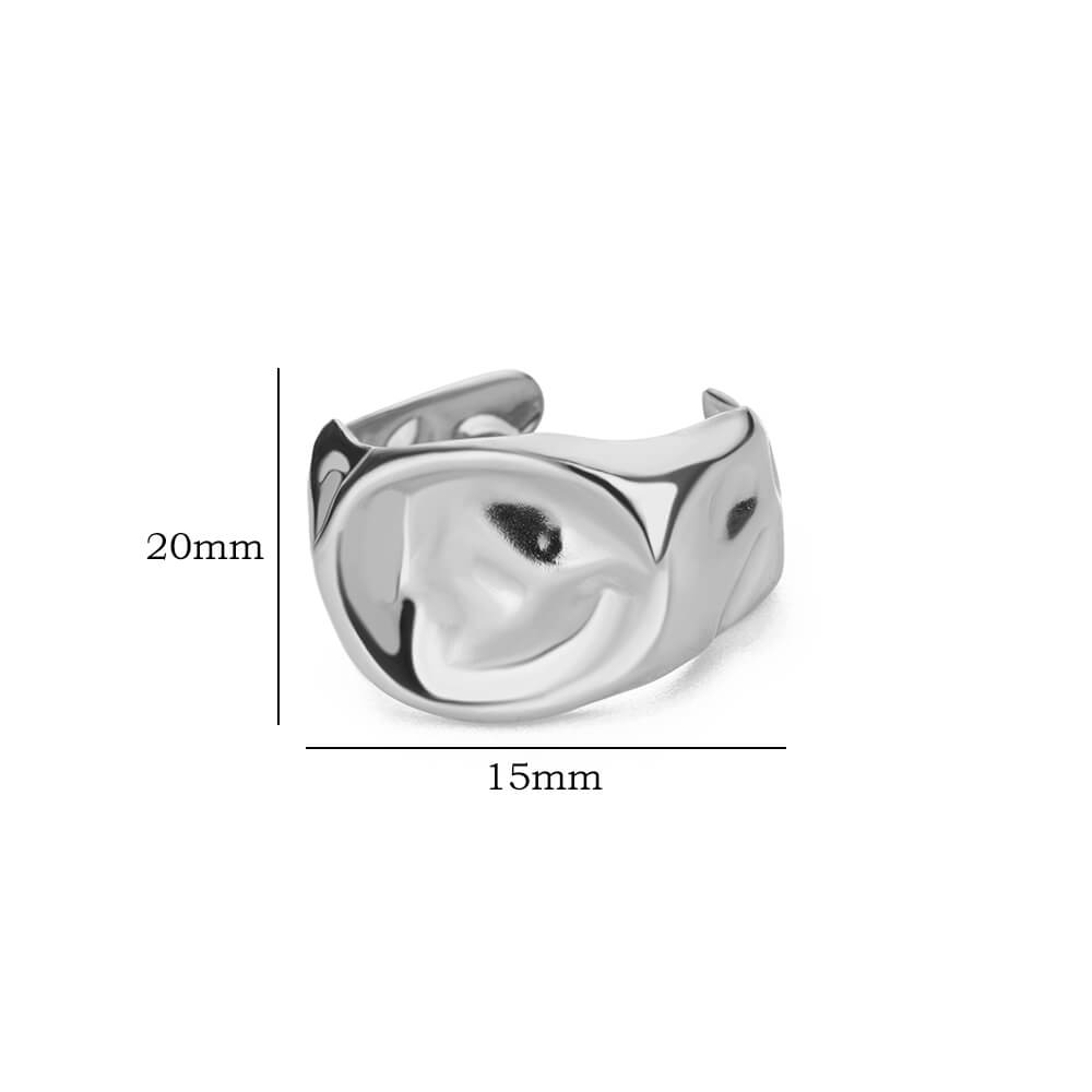 Onregelmatige Ringen Voor Vrouwen Goud Kleur Rvs Geometrische Ring Mode Eenvoudige Party Kerstfeest Sieraden Femme