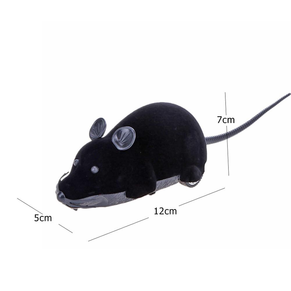 Wireless Electronic Remote Control Toy RC Flocking Novelty Pet Cat Kitten Plastic Rat Mice Mouse Playing Toys for Cat Playing: Default Title