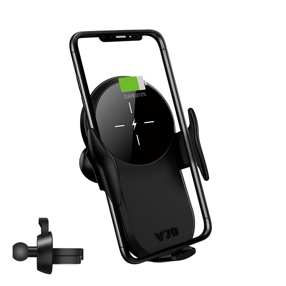 15w qi draadloze oplader autohouder intelligente infrarood voor ventilatieroostermontage autotelefoonhouder draadloze autolader voor iphone 12 pro: Ventilatieroosterbevestiging