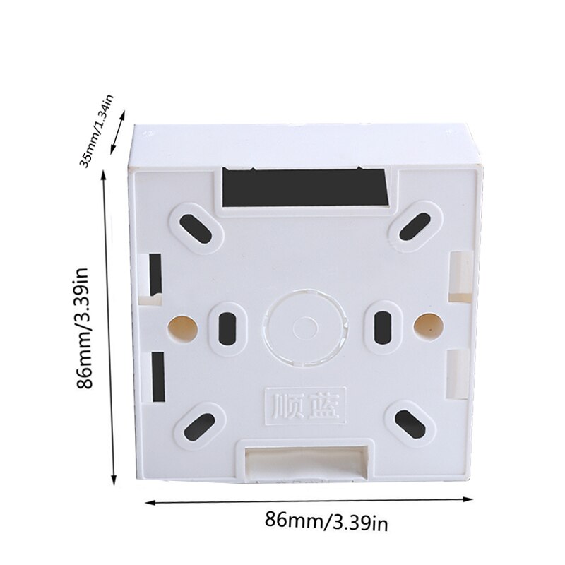 Surface Mounted Switch Box PVC Flame Retardant 86 Single Socket mounting box Panel Base Junction Box