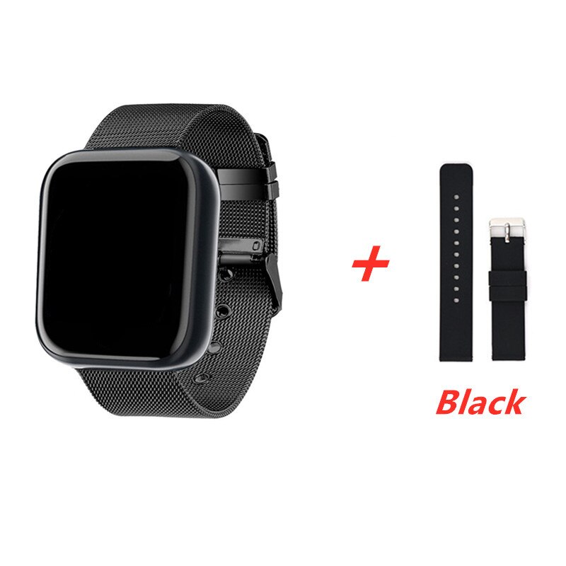 Smart Horloge Vrouwen Mannen Sport Bluetooth Smart Band Hartslagmeter Bloeddruk Fitness Tracker Armband Voor Android Ios: add Steel Black