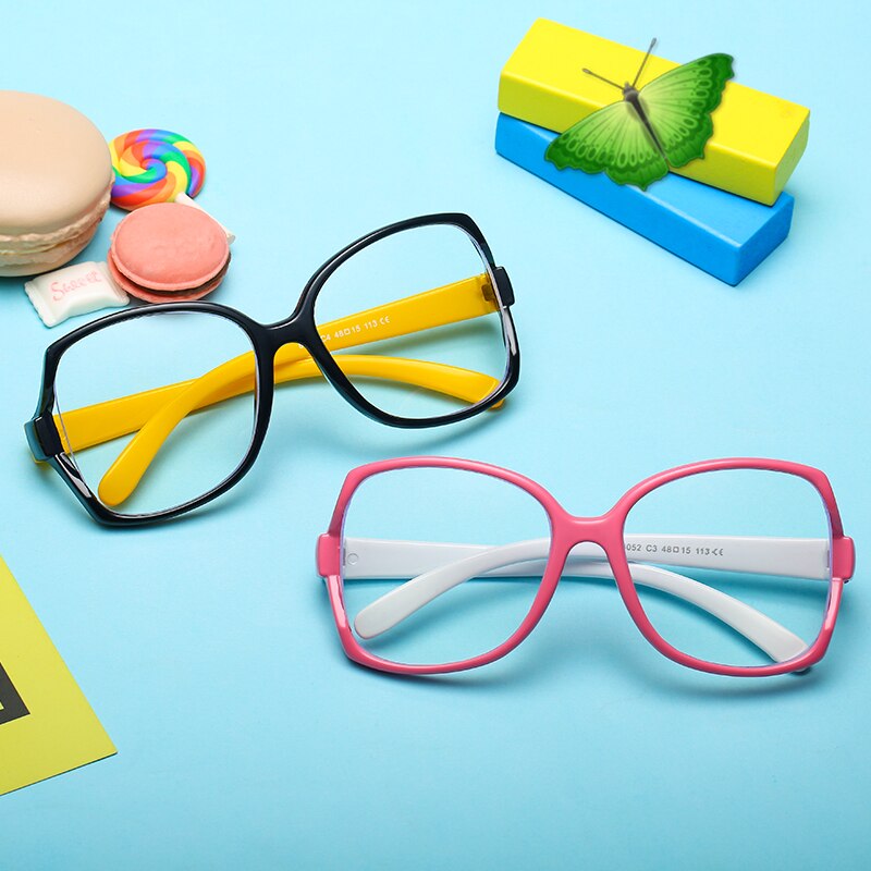 Anti blue Light Kids Glasses Children Big Optical Frame Eyewear Boy Girls Clear Computer Transparent Eyeglasses UV400 Protection