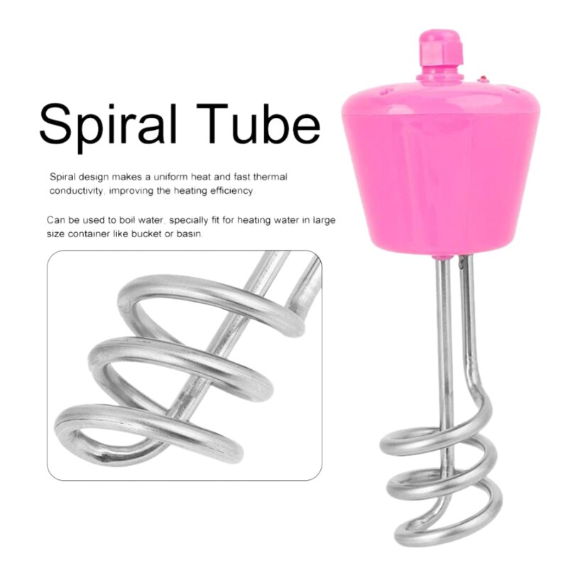 Portable Suspension Electric Immersion Water Heater Boiler for Inflatable Pool Tub Travel Camping Picnic Travel 2000W 2M(EU Plug