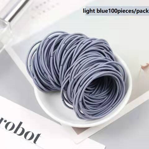 Meisjes elastiek koreaanse stijl schoonheid haar look vrouw kapsel accessoires: Lichtblauw