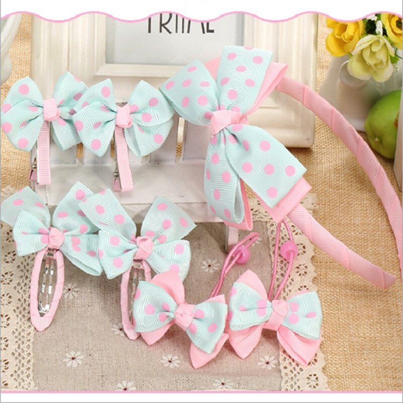 Children's Hair Ornament Headband Girl's Headband Hair Rope Baby Hair Clip Head Accessories Set