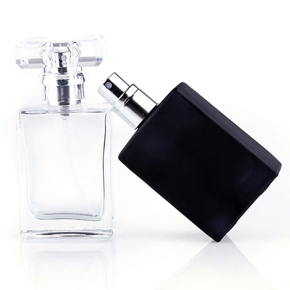 1 stuk 30/50ml draagbare transparante glazen parfumflesjes met aluminium verstuiver lege cosmetische koffer voor op reis